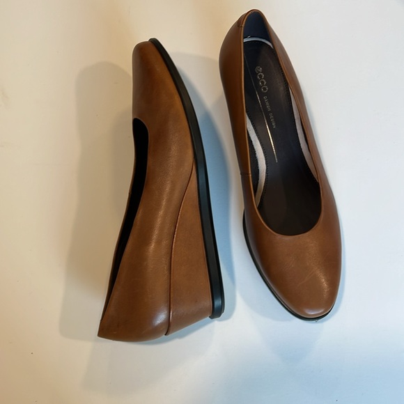 Ecco - 39, camel/tan wedge comfort shoes - Picture 6 of 7
